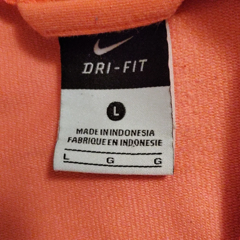 Nike Women's Dri-Fit Orange Zip-Up Hoodie - Size Large - Picture 4 of 5